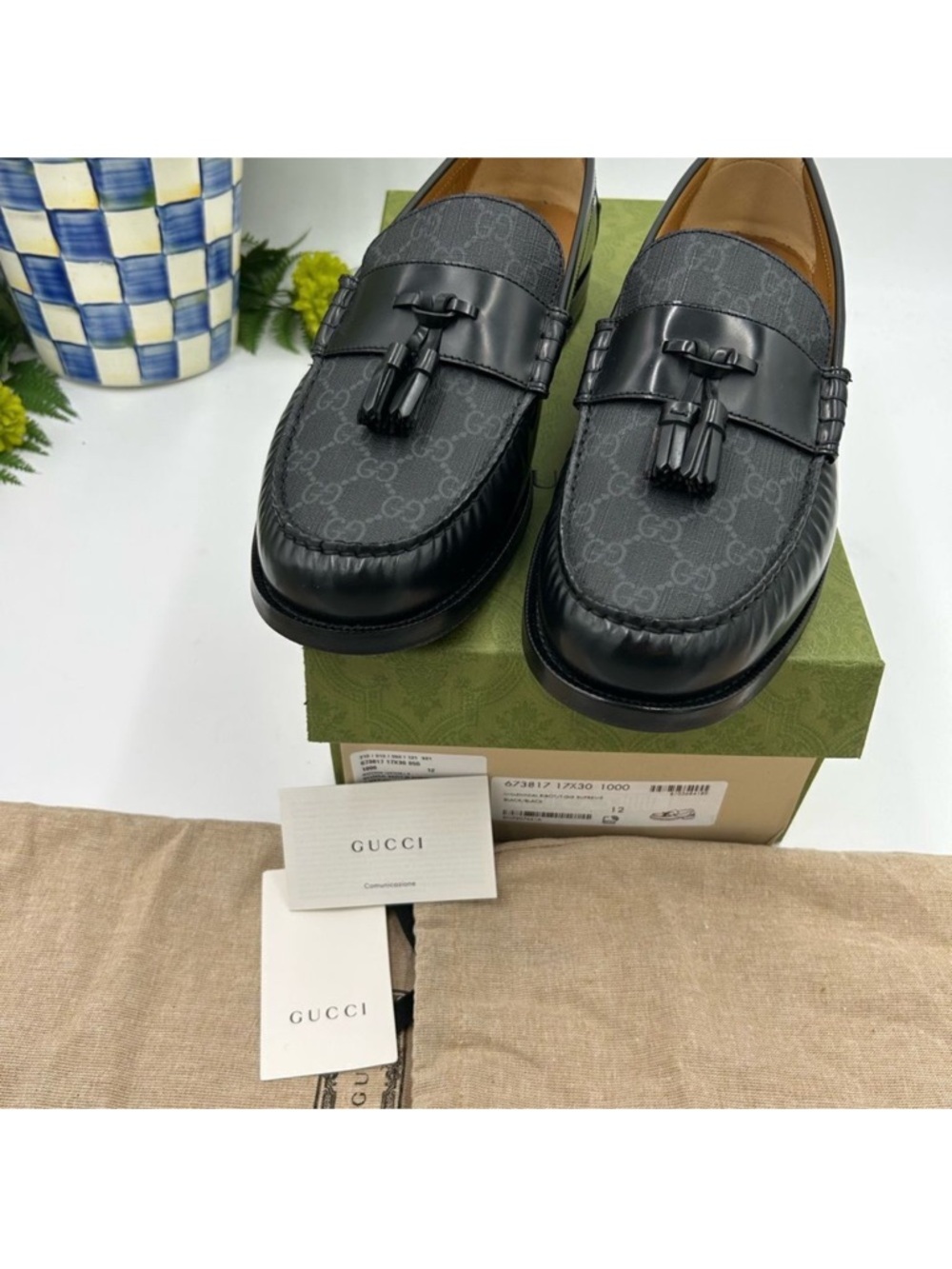 Men’s Gucci GG supreme tassel loafer size 12 made in Italy - Picture 9 of 9